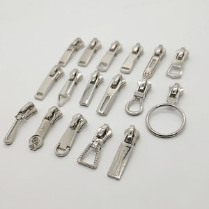 3 #5 #8 # vàng trắng kim loại tự động khóa kéo đầu bạc hợp kim kẽm dây kéo đầu cho quần áo may may thanh trượt - Product Image 3