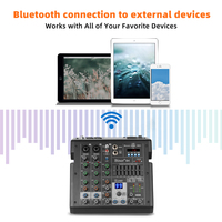 Biner B4 Mixeur audio numérique professionnel portable de haute qualité à 4 canaux avec 99 DSP intégrés pour l'enregistrement sur ordinateur