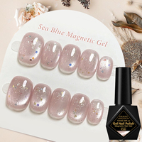 FOUR LILY Fabrikdirektverkauf 10ml Hellrosa Französischer Magnetischer UV-Nagellack Kratzfest Langanhaltend Glitzer-Flasche
