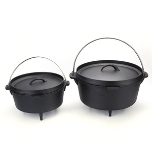 <span class=keywords><strong>Amazon</strong></span> tres piernas campamento camping al aire libre de utensilios de cocina de hierro fundido Horno Holandés para la venta - Product Image 4