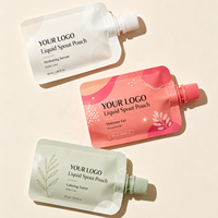 Pochette Doypack personnalisée imprimée avec bec verseur pour shampoing, savon liquide, crème et gel, pour recharge et emballage