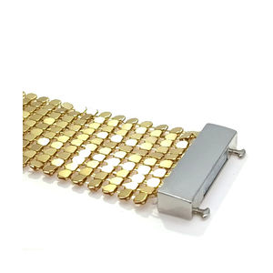Recorte de malla de aluminio con tela de alambre de tejido liso de diamantes de imitación de cristal para prendas de vestir mejora el arte tejido - Product Image 6