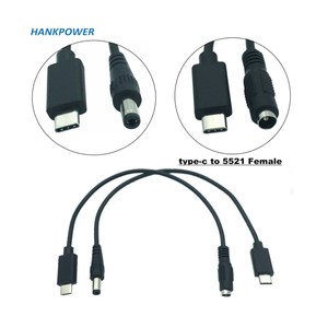 Tùy chỉnh USB 3.1 Loại C Nam để DC 5521 5525 Nam Nữ 20V 15V 9V 5V PD sạc cáp cho <span class=keywords><strong>wifi</strong></span> <span class=keywords><strong>router</strong></span> Cáp - Product Image 2