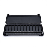 Organisateur de cosmétiques pliable à 13 compartiments, pour palettes de fards à joues scintillants, support pour poudre compacte, miroir en option, personnalisable en ABS/PP