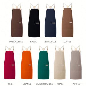 Delantales de cocina de mezclilla con bolsillos para limpiar las manos, delantales para bebidas con logo personalizado para peluquerías, delantales transparentes para restaurantes y baristas - Product Image 3