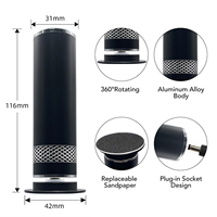 Râpe à pieds anti-callosités facile à utiliser avec disque rotatif à 360 degrés, 60 disques de papier abrasif interchangeables, outil de pédicure durable et puissant