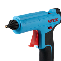 Pistolet à colle chaude sans fil FIXTEC 20V Li-ion, bâtons de colle 11mm, chauffe rapide en 150s, 170°C, lumière de travail LED, arrêt automatique, pour artisanat et réparation