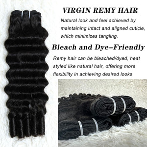 Haarbundels van mensenhaar, Birmaanse krullende bundels, mensenhaar, snel te plaatsen met spiraalvormige uiteinden, haarextensions om in te naaien, echt maagdelijk Remy-haar - Product Image 4