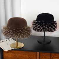 Gorro de esquí tipo cúpula con ribete de felpa, moderno, cálido, para ciclismo, a prueba de frío, gorro de piel para exteriores
