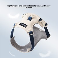 Ensemble laisse et harnais pour chien en tissu Oxford, style gilet, imperméable, anti-traction, pour chiens de taille moyenne et grande