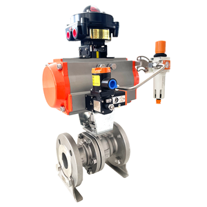 Vanne à boisseau sphérique pneumatique à bride en acier inoxydable vanne à boisseau sphérique DN15-DN200 avec contrôle de l'alimentation électrique pour les médias gazeux - Product Image 4