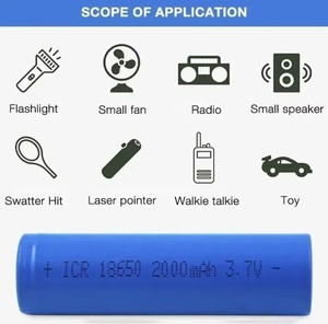 18650 sạc 2000mAh 3.7V hình trụ pin Lithium ion cho đèn đồ chơi công cụ điện đèn pin & Đèn pha ứng dụng - Product Image 6