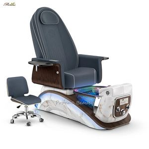 Moderno lujo bonito spa equipo azul cuadrado pedicura fregadero Mystique Pedicura Spa silla masaje de pies - Product Image 1