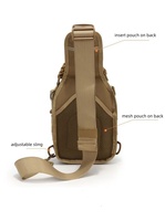 Sac de poitrine tactique Molle découpé au laser à une épaule avec fermeture à glissière Doublure en polyester Style tendance
