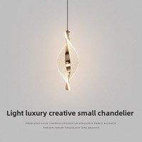 Lustre suspendu moderne de luxe léger et simple pour chambre à coucher, chevet, escalier, entrée - Modèle 2024 Nouveauté