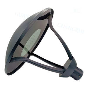 Lampe de jardin LED noire en forme de couvercle de pot en forme de champignon, demi-cercle, hémisphère, série J02, 3 pieds, support de bras - Product Image 2