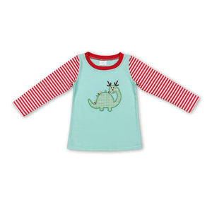 Camisetas navideñas con bordado de árboles de Navidad y ciervos para hermanos, bebés, niños y niñas - Product Image 3