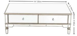 سيلفا مربعة الشكل على الطراز الإيطالي 4 من Glam طاولة قهوة معكوسة بالماس المسحوق - Product Image 6