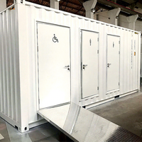 Maison en conteneur préfabriqué avec toilette et douche Conteneur d'expédition mobile Toilette préfabriquée en conteneur de 20 pieds