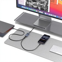Câble de charge pour téléphone portable tressé Type-C avec affichage numérique intelligent et transfert de données (1 à 2)