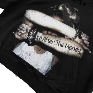 Sudadera con Capucha de Alta Calidad para Hombre, Estilo Oversize, Diseño con Estampado Urbano, Color Negro, para Venta al Por Mayor - Product Image 3