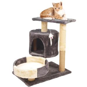 Albero per Gatti Salvaspazio Tutto-in-Uno in Legno con Tiragraffi in Sisal e Giocattolo, Altezza 53cm, per Uso Interno, per Gatti di Piccola e Media Taglia - Product Image 5