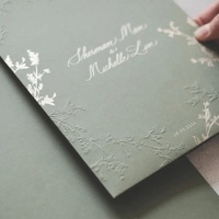 Enveloppe personnalisée sur mesure, coton de luxe, invitation de mariage en relief 3D, carte de remerciement, emballage de forme unique, étiquette