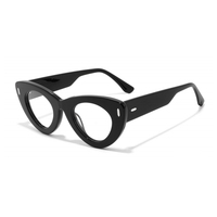 GL6676 Dernière FASHION Monture optique en œil-de-chat Monture de lunettes en acétate épais personnalisée en usine pour unisexe