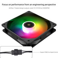 Ventilador Silencioso ARGB Thermalright TL-E12B-S V3 de 120 mm, Ventiladores para PC para Cajas de Juegos