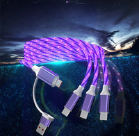 Cable de Carga para Teléfono Móvil USB 2.0 Tipo-C con Luz LED Intermitente, Material de PVC, Modelo YP-067