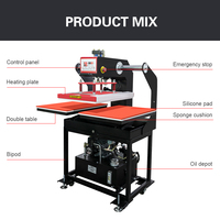 Machine hydraulique automatique d'impression de sublimation par transfert de chaleur pour vêtement T-shirt de qualité industrielle