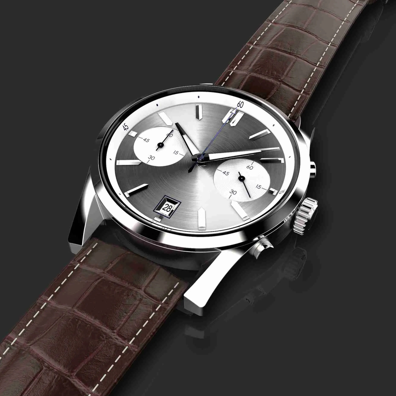 Women s Watch Brass Case Leather