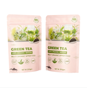 Sachets d'emballage de thé vert de qualité alimentaire Pochette debout scellée à fermeture éclair anti-odeur pour le stockage du thé et du café - Product Image 4