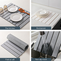 Tapis de cuisine et salle de bain pliable en terre de diatomée, design moderne, grande taille, super absorbant, séchage rapide, avec housse amovible, nouveau