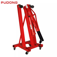 Grue de levage de moteur pliable en acier portable pour la réparation universelle de véhicules, outils d'entretien automobile en extérieur