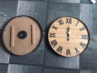 Jam Dinding Kayu Solid Coklat Besar Gaya Eropa Vintage Paris Eastar 24 inci 60cm Buatan Cina