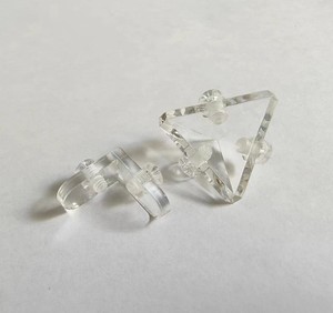 Acrylic for <strong>Box</strong> with <strong>Removable</strong> Fasteners Practical Transparent Triangular L-shaped Corner Brackets - Product Image 1