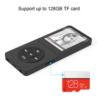 Lecteur MP3 miniature ADOQON X02 avec écran de 1,8 pouce, son sans perte, 4 Go, enregistreur vocal avec haut-parleur