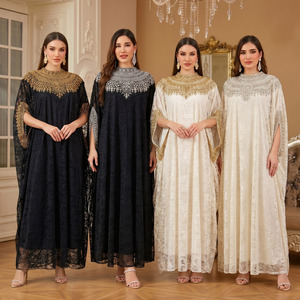 Elegante <span class=keywords><strong>Abito</strong></span> da Sera di Lusso <span class=keywords><strong>con</strong></span> Perline di Cristallo per Donna, <span class=keywords><strong>Maniche</strong></span> <span class=keywords><strong>a</strong></span> <span class=keywords><strong>Pipistrello</strong></span>, Vestito <span class=keywords><strong>Lungo</strong></span> in Chiffon, Abaya Musulmana, Abbigliamento Islamico - Product Image 1