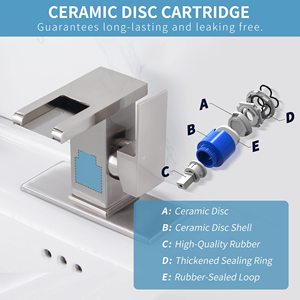 3 màu ánh sáng thay đổi duy nhất xử lý Vanity vòi nước lưu vực vòi Solid Brass lỗ duy nhất phòng tắm bồn rửa vòi nước thiết kế thác nước - Product Image 4