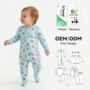 Pijamas de Fibra de Bambú para Bebés Recién Nacidos OEM ODM, Body con Broches Magnéticos para Niños Pequeños, <span class=keywords><strong>Ropa</strong></span> de Bambú para Niñas - Product Image 1
