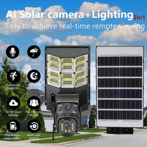 V380 All-in-One Solar Street <b>Light</b> <b>with</b> Dual Screen HD Camera and <b>Sensor</b> for Outdoor Security and Smart Solar Lighting - Product Image 2