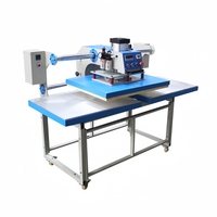 Presse à chaud automatique 40*60 à double station pour t-shirts Machine d'impression pneumatique de t-shirts grand format pour les petites entreprises