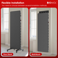 BioMol 900 Pcs Appareil de luminothérapie LED à lumière rouge, panneau de thérapie infrarouge 660nm 850nm 7 longueurs d'onde pour le corps et le fitness à domicile