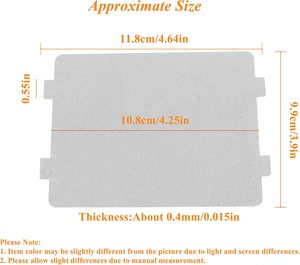 Plaques de mica pour guide d'ondes 118x99mm, résistantes à la chaleur, forme personnalisée, pièce de rechange pour four à micro-ondes avec service de découpe, ajustement universel - Product Image 4