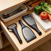 Éplucheur de chou manuel en plastique, ensemble râpe à salade, lames en acier inoxydable, multifonction, facile à nettoyer, portable, pour la cuisine domestique