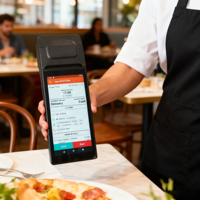 Многофункциональный портативный POS-терминал GOODCOM на Android 14 с термопринтером для печати заказов в ресторанах