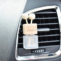 Botella de 8ml para perfume con clip esmerilado para salida de aire de coche, contenedor vacío para ambientador de coche, botella difusora de aceite para ventilación de coche