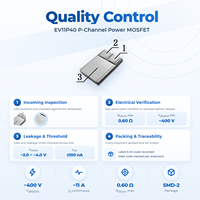 Transistor MOSFET Kanal-P -400V -11A SMD-2 Standar Tegangan Tinggi Saklar Beban Sisi Tinggi EV11P40 Trench EvolE