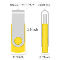 Clé USB pivotante économique 1 Go 2 Go 4 Go 8 Go 16 Go 32 Go 2.0 avec logo personnalisé gratuit